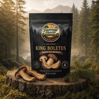 Wild Sun-Dried King Boletus (Porcini) Mushrooms