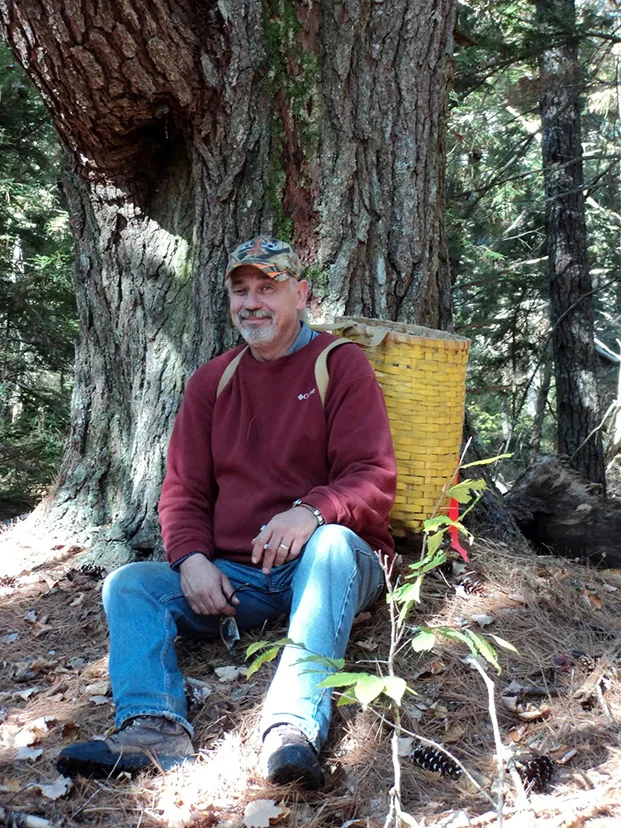 Dwight Thornton in the New Brunswick forest